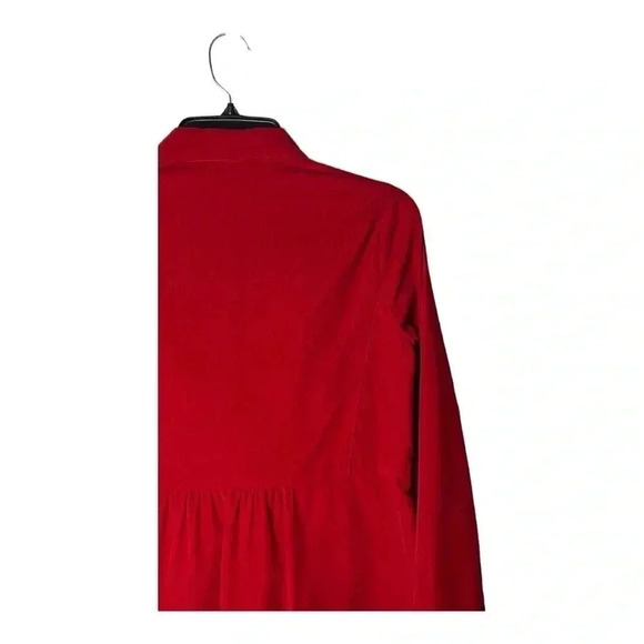 1852. J.JILL LONG SLEEVE CORDUROY MATERIAL FULL BUTTON UP TOP PLEATED BACK SZ XS - Picture 8 of 10